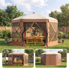 Vevor 12x12 Pop-Up Screen Tent Gazebo – 6-Sided Mesh Shelter with Carry Bag (8–10 People) - 1