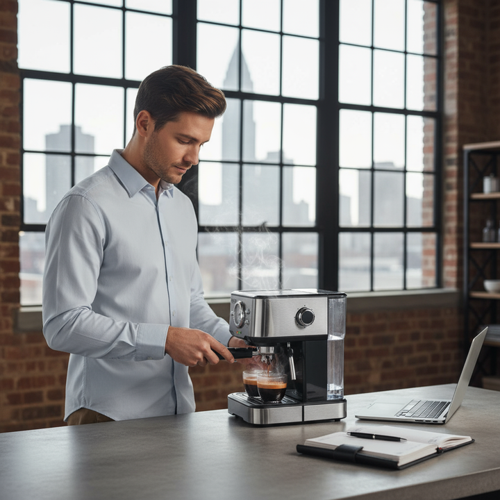 VEVOR Espresso Coffee Machine, 15Bar Semi-Automatic Espresso Maker with Milk Frother Steam Wand, Professional Cappuccino Latte Machine with High-Power Boiler & Removable Water Tank, NTC Control System