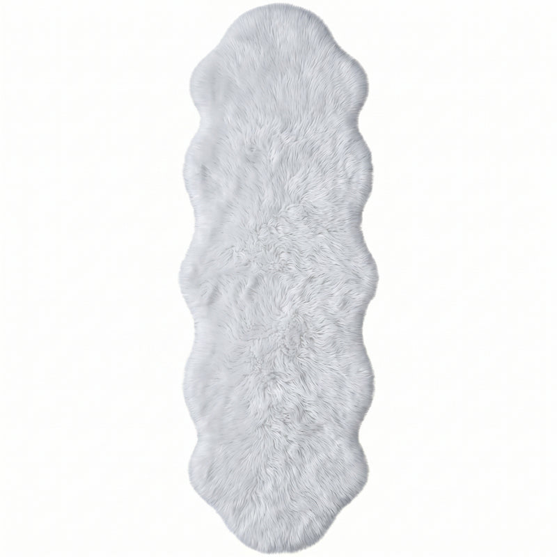 Faux Rabbit Fur Shaggy Rug – Ultra Soft Fluffy Machine Washable Area Rug for Bedroom, Living Room & Teen Room - 1