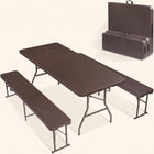 6 FT Folding Picnic Table with Benches - 1