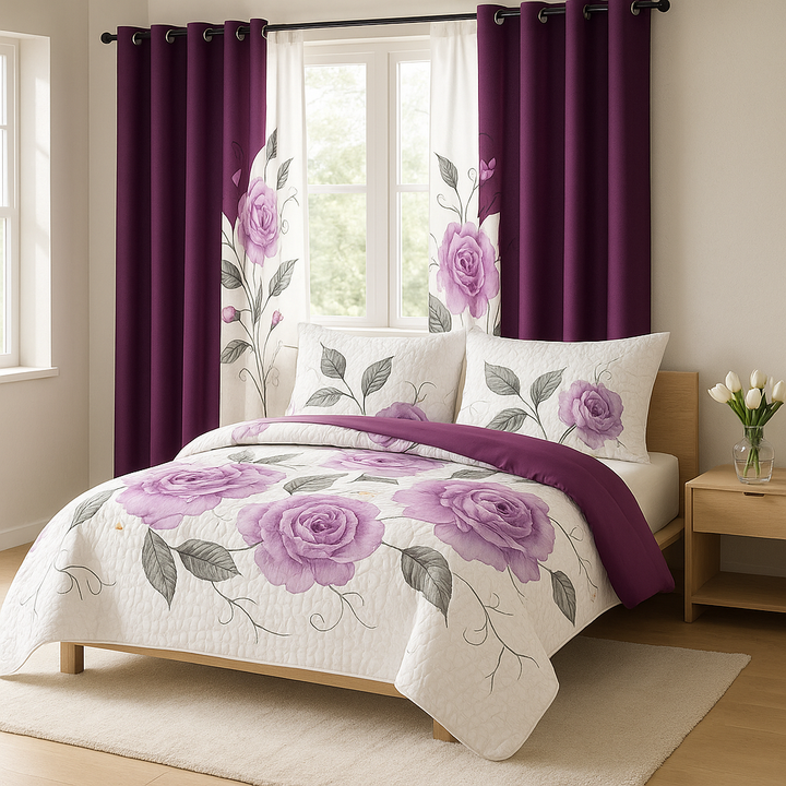 Dream Weave 9-Piece All-Season Microfiber Bedding & Curtain Ensemble