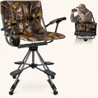 360° Swivel Hunting Chair with Adjustable Legs & Rifle Rest – Portable Tripod Seat - 1
