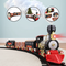 Classic Christmas Holiday Train Set with Real Smoke Lights Sounds Locomotive Engine Cargo Cars Tracks Kids Family Fun