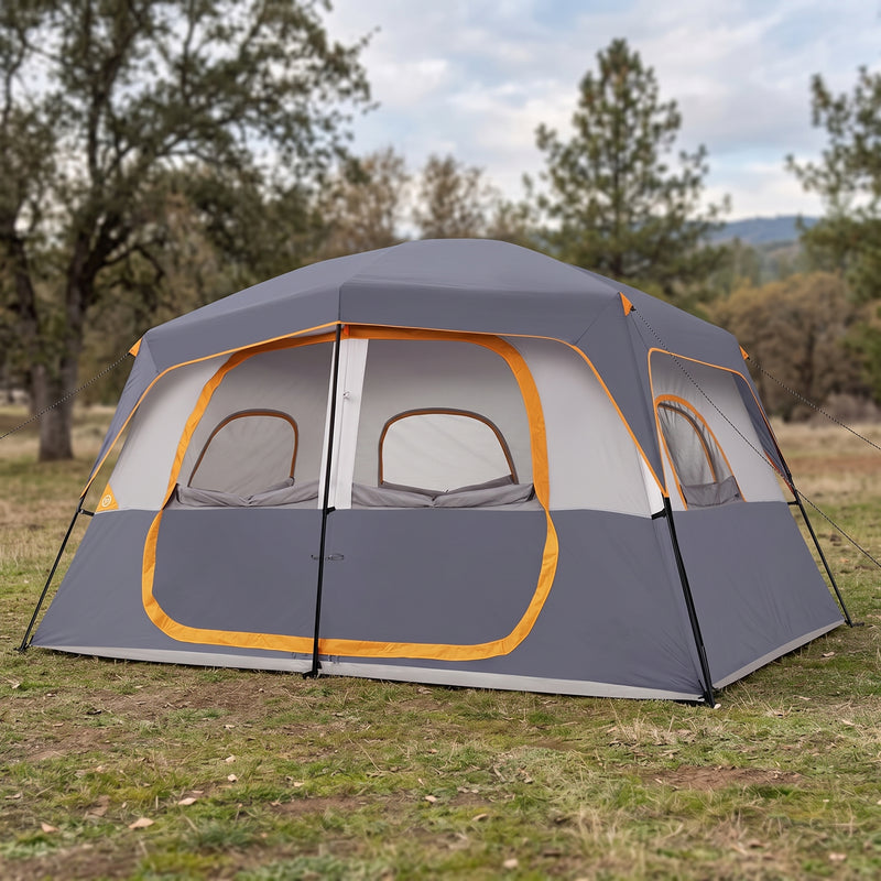 5–8 PERSON FAMILY DOME CAMPING TENT – WATERPROOF OUTDOOR TENT WITH RAINFLY & CARRY BAG - 1