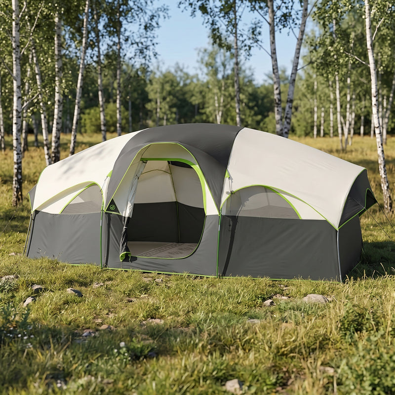 5–8 PERSON FAMILY DOME CAMPING TENT – WATERPROOF OUTDOOR TENT WITH RAINFLY & CARRY BAG - 1