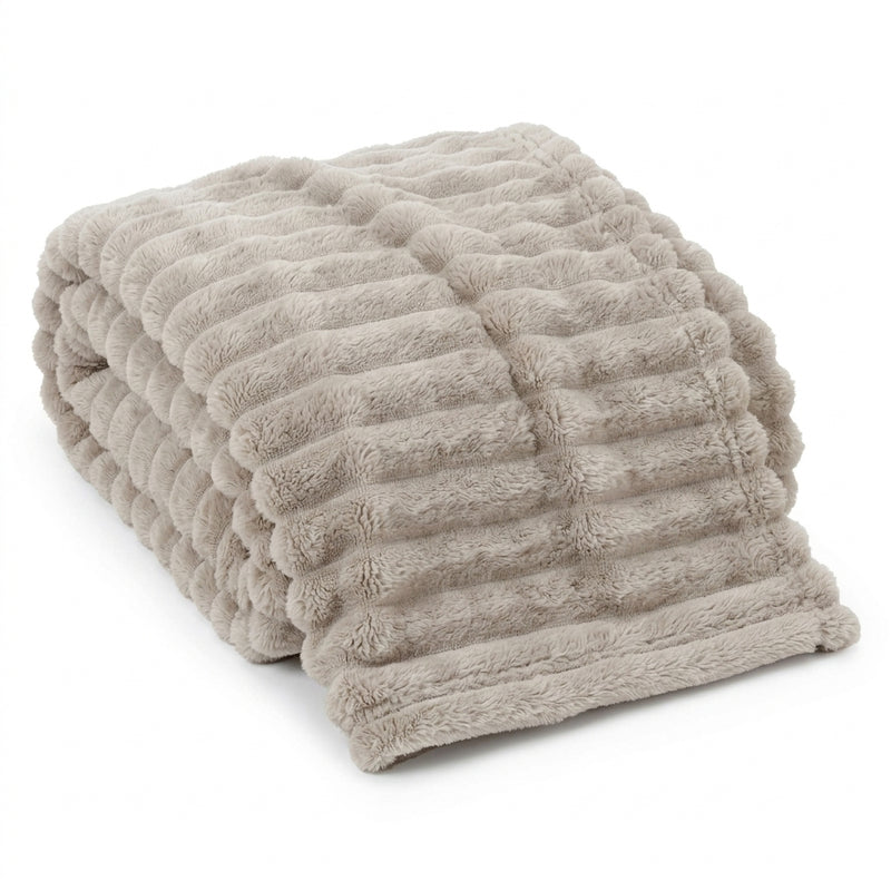 Throw Blanket – Soft, Lightweight Ribbed Design - 1