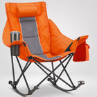 Oversized Folding Rocking Camping Chair with Padded Headrest - 1