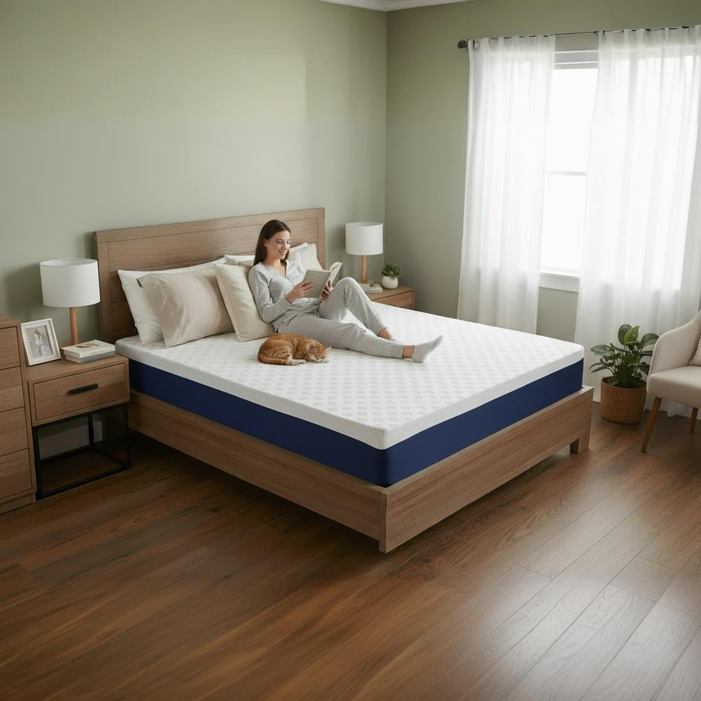 All Season Reversible Hypoallergenic Cooling Mattress Topper, Queen Size, 2 inch Foam