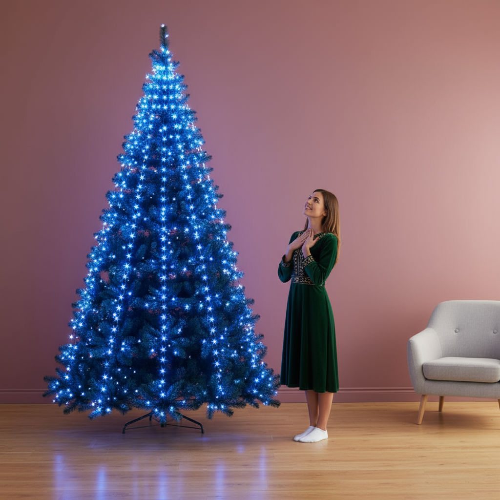 Christmas Tree Net Lights with 300 LEDs Blue 118.1"