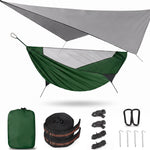 2-Person Camping Hammock with Mosquito Net & Rain Fly – Portable Outdoor Hammock Set (500lbs Capacity) - 1