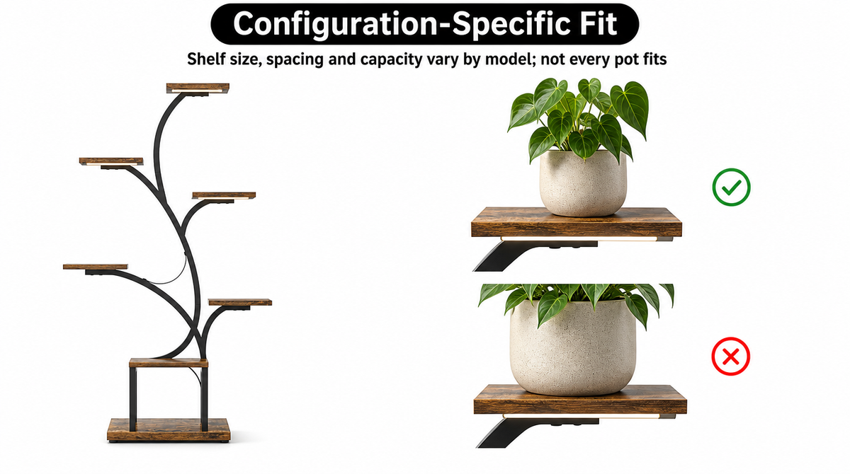 Plant Stand with Grow Lights – Indoor Plant Shelf, 4 to 9 Tiers -  limitations image 1
