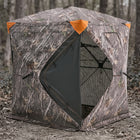 Silent Pop Up Hunting Blind with 270° See Through View – Waterproof Camo Ground Blind Tent for Turkey and Deer Hunting, 1-7 Person Capacity - 1