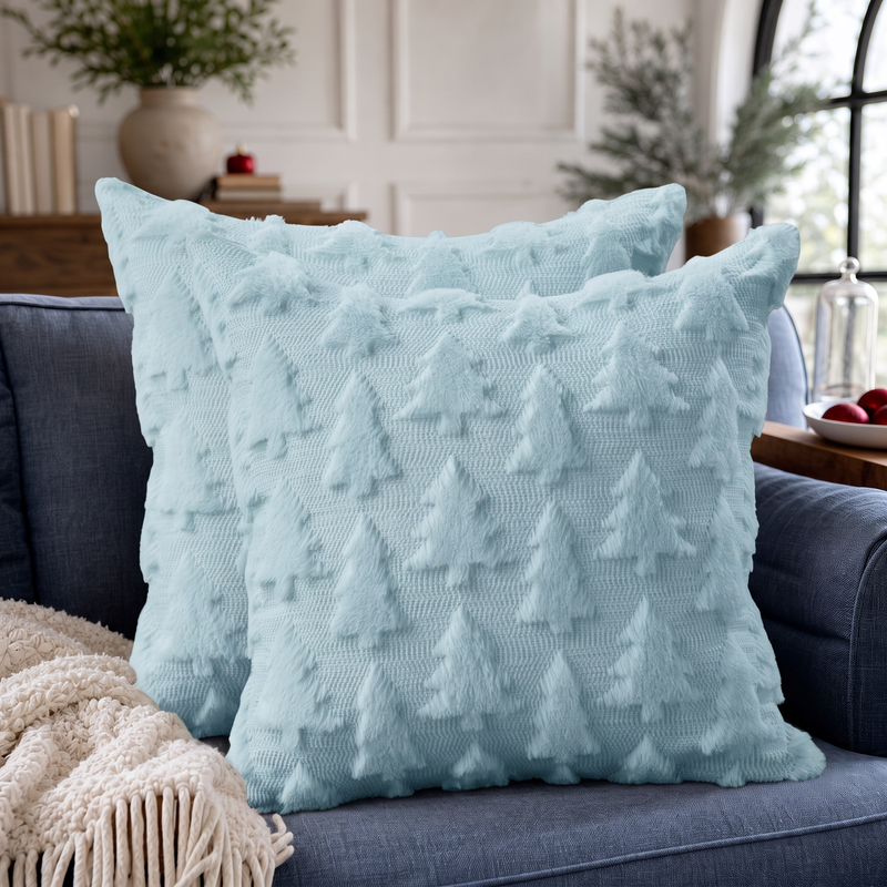 Christmas Pillow Covers 18x18 – Decorative Set of 2 - 1