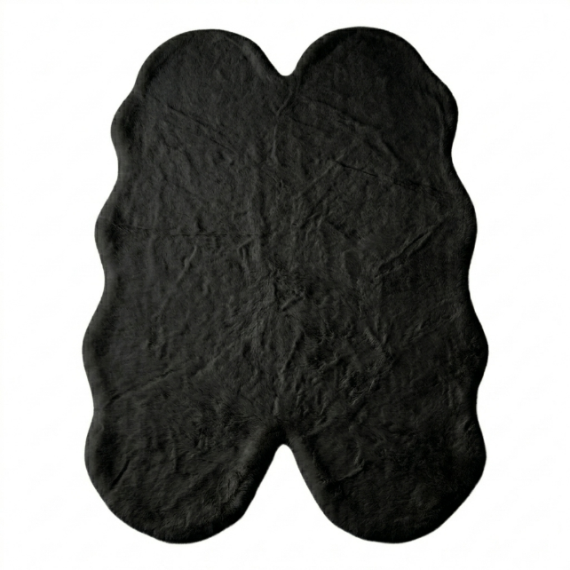 Faux Rabbit Fur Shaggy Rug – Ultra Soft Fluffy Machine Washable Area Rug for Bedroom, Living Room & Teen Room - 1