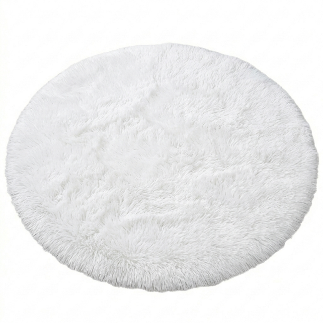 Faux Rabbit Fur Shaggy Rug – Ultra Soft Fluffy Machine Washable Area Rug for Bedroom, Living Room & Teen Room - 1