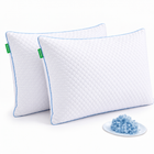 Gel Memory Foam Pillows, Set of 2 – Firm Quilted & Dual-Sided Cooling - 1