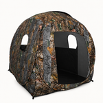 Hunting Blind with Floor Mat, 360 Degree See Through Ground Blind with Carrying Bag, 2/3/4 Person Pop Up Camouflage Tent Portable Concealed Shelter - 1
