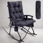 Oversized Folding Rocking Camping Chair with Padded Comfort & Portable Design - 1