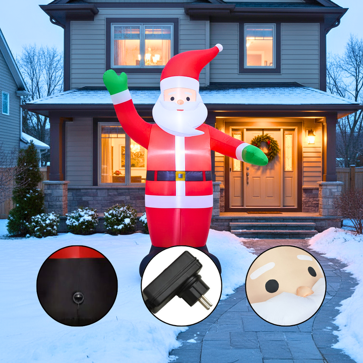 Inflatable Santa Claus with LEDs Christmas Decoration IP44 14.8'