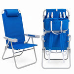 17" Big & Tall Oversized Beach Chairs 2-Pack – Heavy Duty Folding Outdoor Seating - 1