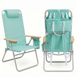 17" Big & Tall Oversized Beach Chairs 2-Pack – Heavy Duty Folding Outdoor Seating - 1