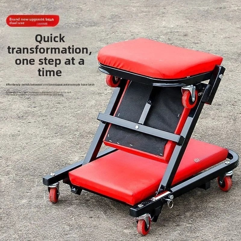 Multifunctional folding dual-purpose repair stool pair lying board Repair work stool Foldable repair stool Lying board tool