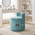 Show Teal (18.5"x23") Swivel Storage Vanity Chair