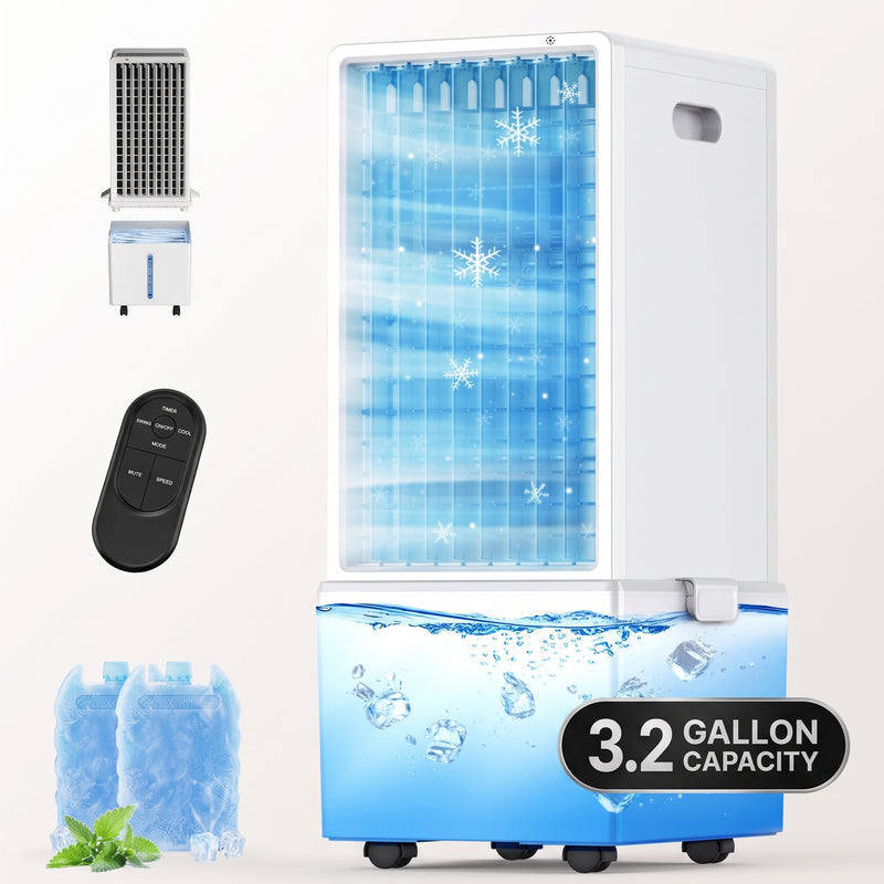 3-in-1 Evaporative Air Cooler Tower Fan with Remote Control - 1