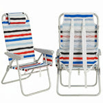 17" Big & Tall Oversized Beach Chairs 2-Pack – Heavy Duty Folding Outdoor Seating - 1