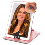 Portable LED Makeup Mirror – Rechargeable, Adjustable Brightness, Compact & Travel-Friendly
