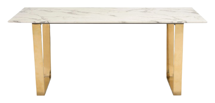 Atlas Dining Table White & Gold