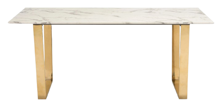 Atlas Dining Table White & Gold
