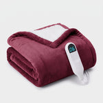 Heated Throw Blanket – Flannel & Sherpa, 6 Heat Levels - 1