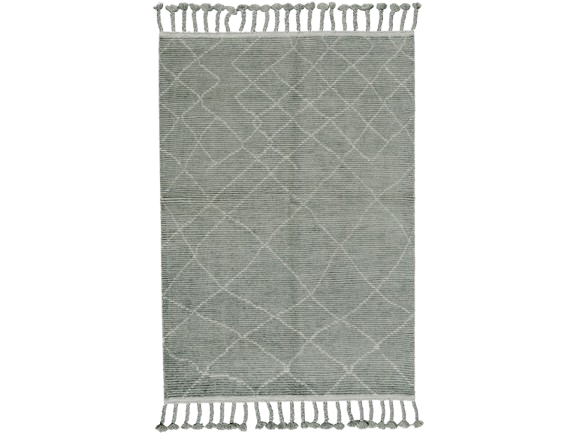 Transitional Diamond Green/Gray/Ivory Area Rug