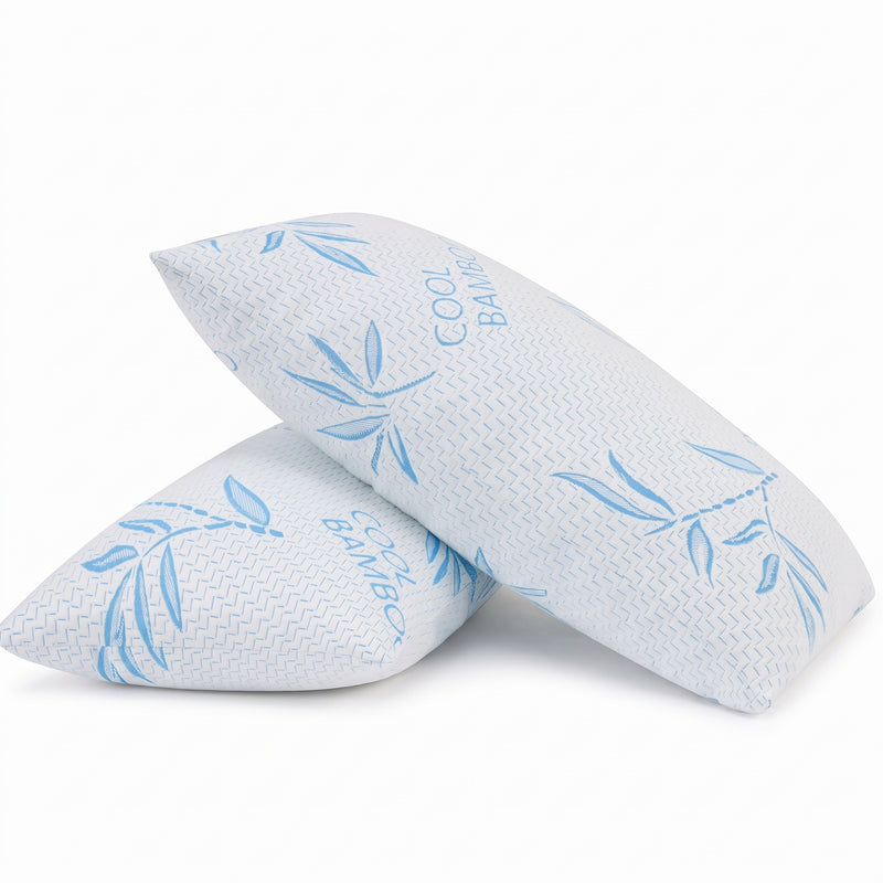 Adjustable Cooling Shredded Memory Foam Pillows, Set of 2 – Standard, Queen & King - 1