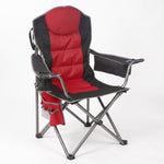 Oversized Portable Camping Chair with Lumbar Support & Cooler Bag - 1