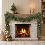 CHRISTMAS GARLAND WITH LIGHTS – PRE-LIT HOLIDAY GREENERY - 1