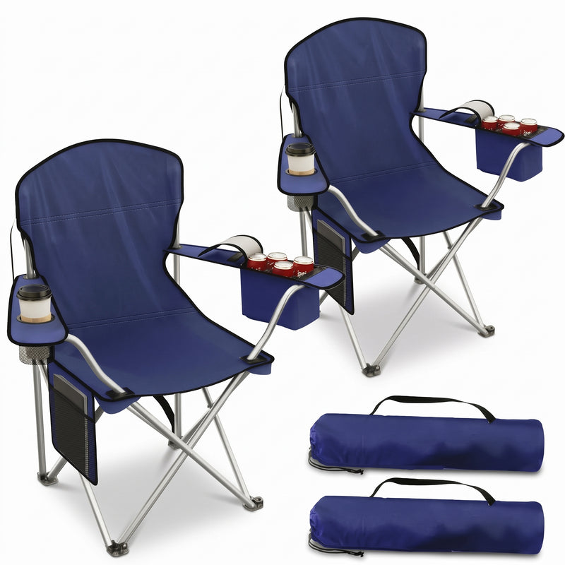CAMPING CHAIRS – 2-PACK FOLDING CHAIRS WITH COOLER BAG - 1
