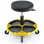 360° Swivel Pneumatic Mechanic Stool — 300–330 lbs Capacity, Padded Seat | Trufairs - 1