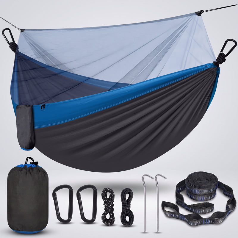Camping Hammock with Mosquito Net – 1-2 Person, Nylon - 1