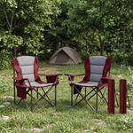 Heavy Duty Camping Chair with Cooler Storage – Single or Twin Pack - 1