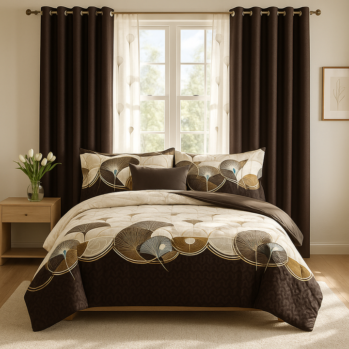 SereniSoft 9-Piece All-Season Microfiber Bedding & Curtain Collection