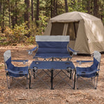 Outdoor 4-Piece Folding Chair and Table Set – Perfect for Camping and Picnics - 1