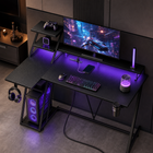 L-SHAPED GAMING DESK – LED LIGHTS & POWER OUTLETS - 1