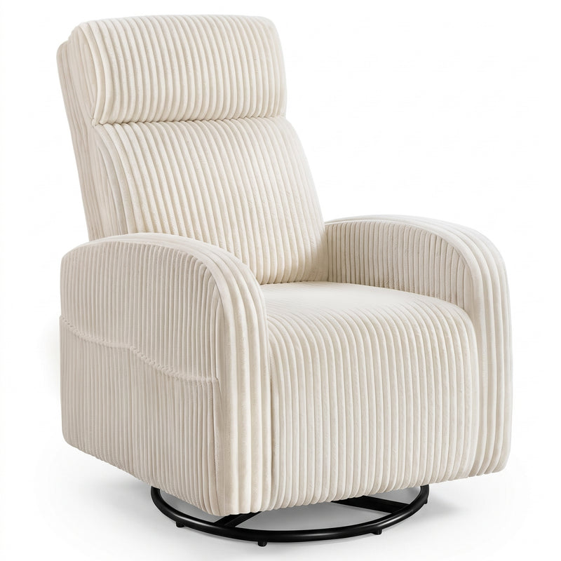 Swivel Accent Chair with Storage, 360 Degree Velvet Small Accent Chair, No Assembly Comfy Bedroom Chair for Living Room, Reading, Dressing Room - 1