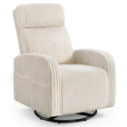 Swivel Accent Chair with Storage, 360 Degree Velvet Small Accent Chair, No Assembly Comfy Bedroom Chair for Living Room, Reading, Dressing Room - 1