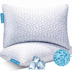 Gel Memory Foam Pillows, Set of 2 – Firm Quilted & Dual-Sided Cooling - 1