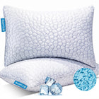Gel Memory Foam Pillows, Set of 2 – Firm Quilted & Dual-Sided Cooling - 1
