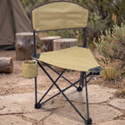 Tri-Lite Stool w/Back, Lightweight Portable Fishing Chair w/Cupholder and Carry Strap, Supports 225-Lb, Portable Outdoor Chair for the Hunting Blind, Camping, Travel, Hiking - 1