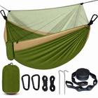 DOUBLE CAMPING HAMMOCK WITH REVERSIBLE BUG NET – 2 PERSON, 660 LB - 1